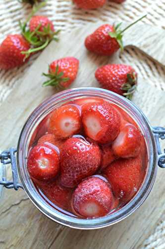 Fraises au sirop léger conserves