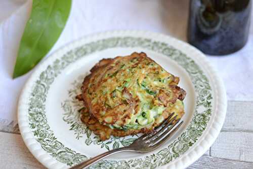 Galettes courgette ail des ours végétarien