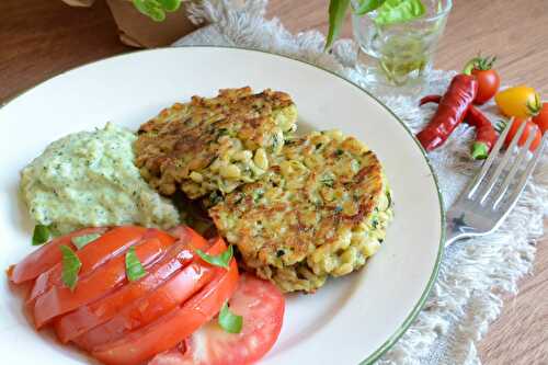 Galettes de blé et courgettes végétarien