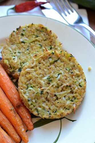 Galettes de boulgour courgettes