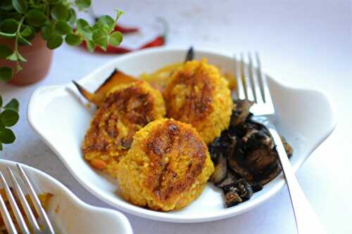 Galettes de millet et potimarron végétarien sans oeuf