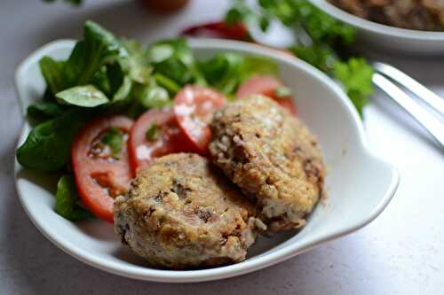 Galettes haricots rouges haricots borloti et riz végétarien