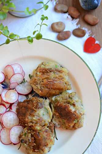 Galettes pommes de terre fèves végétarien