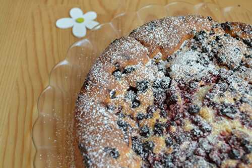 Gâteau 4x9 aux groseilles et aux casseilles