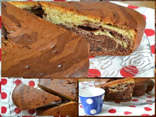 Gâteau marbré au lait concentré sucré