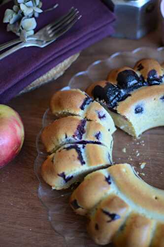 Gâteau pommes myrtilles sans balance