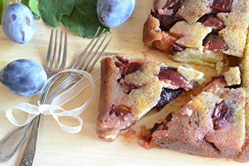 Gâteau renversé aux quetsches