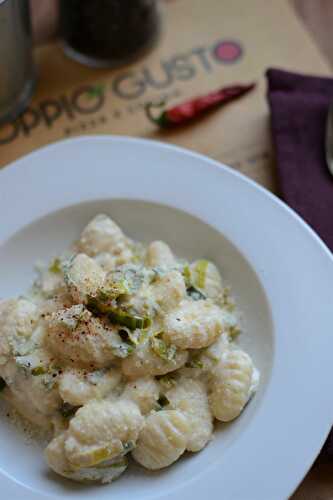 Gnocchi vert de poireau ricotta