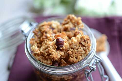 Granola croustillant noisettes noix de coco