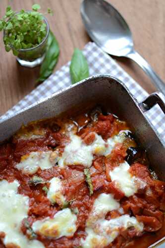 Gratin aubergines et tomates végétarien