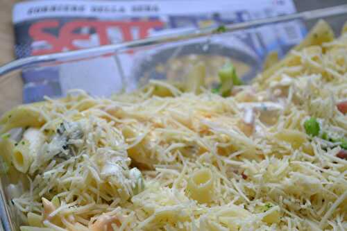 Gratin de Penne au cheddar et au brocoli