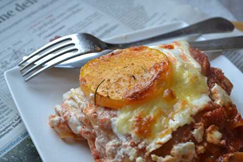 Lasagne de butternut confite et ricotta