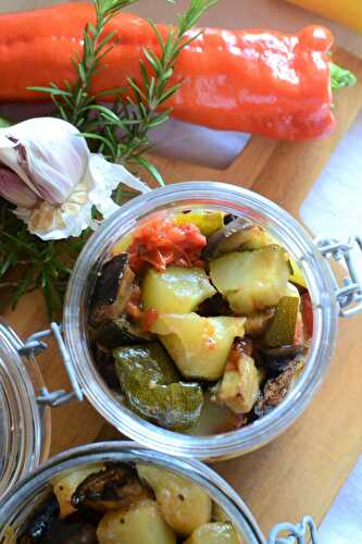 Légumes d'été façon ratatouille au four conserves