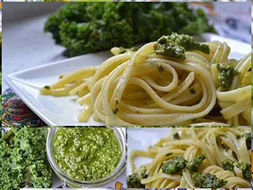 Linguine au pesto de chou kale