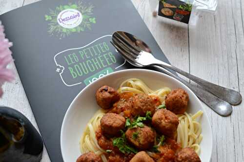 Linguine sauce tomates et boulettes Légumes du Soleil - Dessaint Traiteur