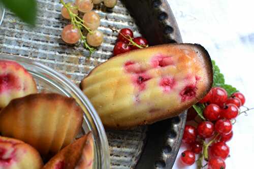 Madeleines miel groseilles