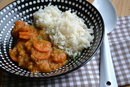 Mijoté de carottes, lentilles corail et curry Madras