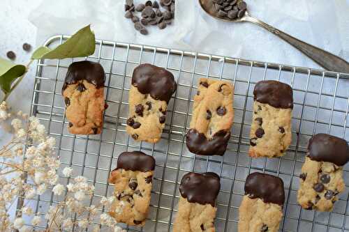 Mini barres de cookies au chocolat