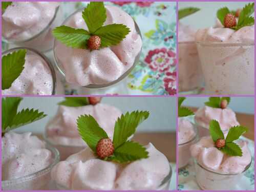 Mousse à la fraise légère comme un nuage