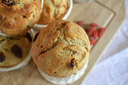 Muffins au muesli, baies de goji et beurre de coco