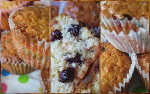 Muffins aux cranberries et aux flocons d'avoine