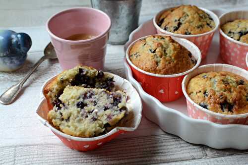 Muffins aux flocons d'avoine et myrtilles