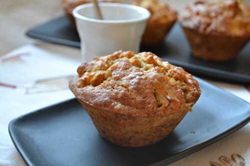 Muffins aux pommes, flocons d'avoine et cannelle