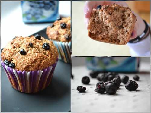 Muffins moelleux au son de blé et aux myrtilles