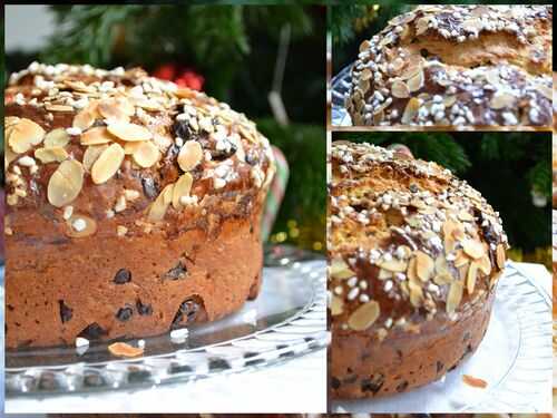 Panetone au chocolat et cranberries