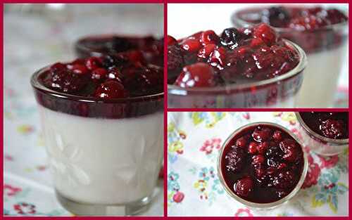 Panna cotta au lait d'amande et aux fruits rouges