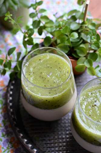 Panna Cotta et coulis de kiwi