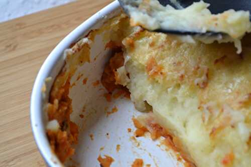 Parmentier aux lentilles corail végétarien