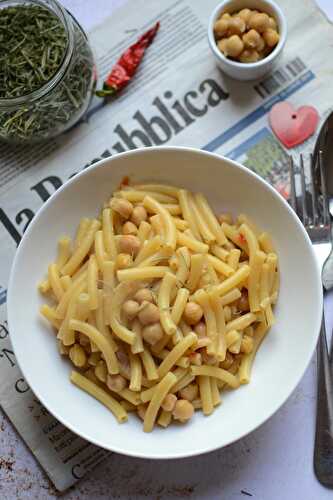 Pasta e ceci - pâtes et pois chiches végérarien