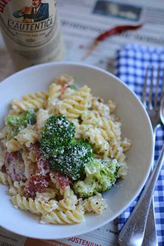 Pâtes brocoli poivrons à l'huile et ricotta