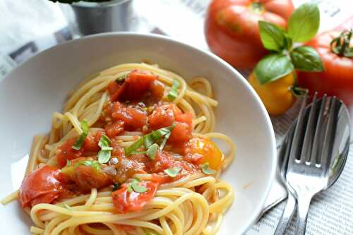 Pâtes tomates basilic