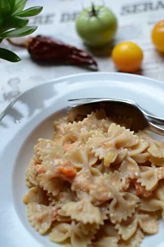 Pâtes tomates et ricotta végétarien