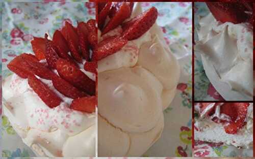 Pavlova aux fraises