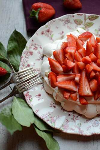 Pavlova aux fraises