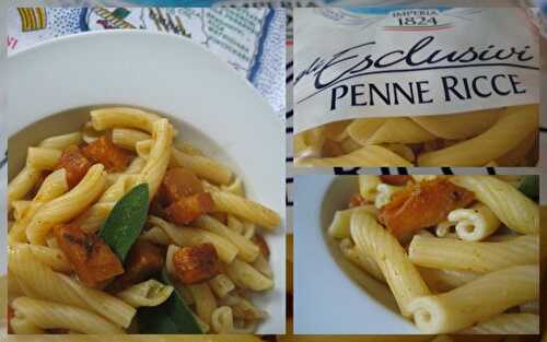 Penne Ricci au potimarron et sauge