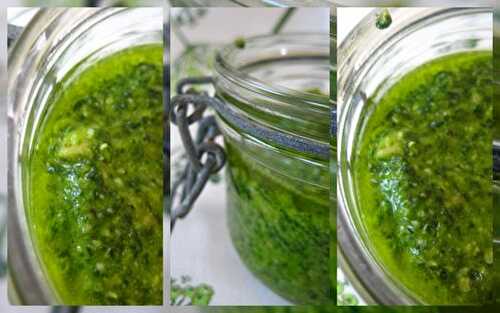 Pesto de fanes de radis