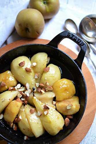 Poêlée de pomme poires et amandes