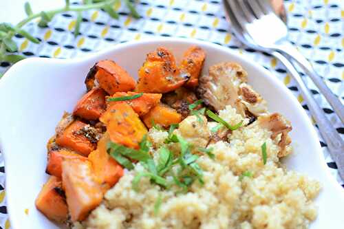 Poke Bowl potimarron chou fleur et quinoa végé