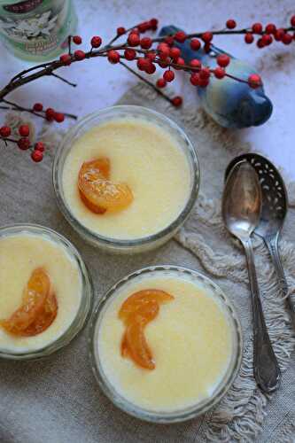 Polenta sucrée au lait, fleur d'oranger et mandarine confite