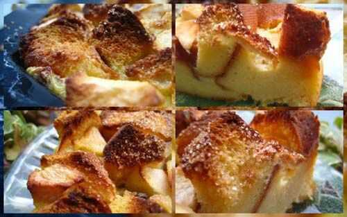 Pudding de brioche aux pommes