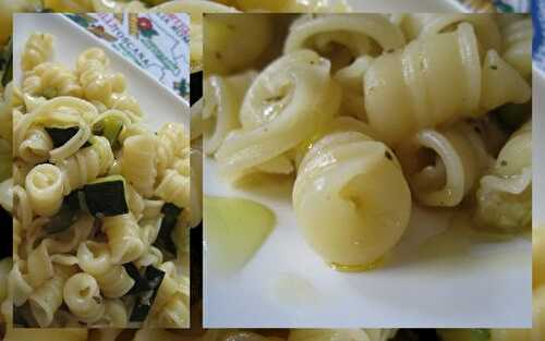 Riccioli aux courgettes et à l'huile d'olive au basilic