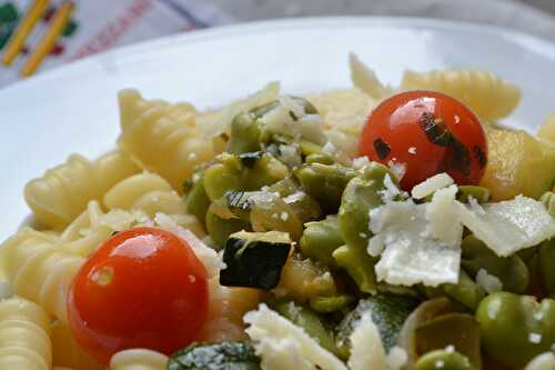 Riccioli aux légumes de printemps