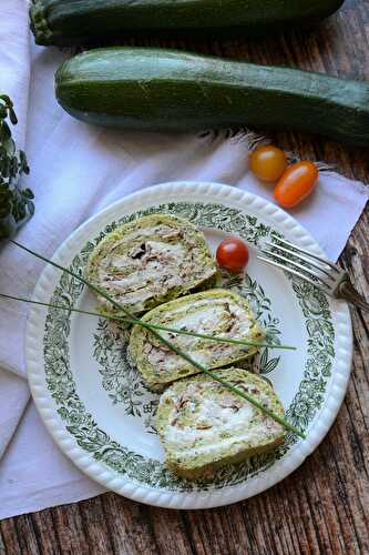 Roulé courgette thon fromage frais