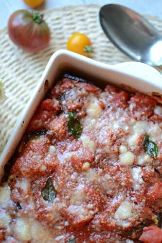 Roulés d'aubergine céréales et sauce tomates végétarien