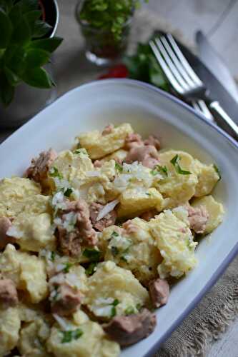 Salade de pommes de terre et foie de morue fumé Jours Heureux