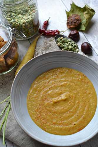 Soupe de carottes et pois cassés